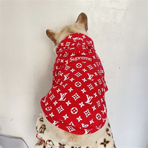 louis vuitton supreme dog hoodie uk